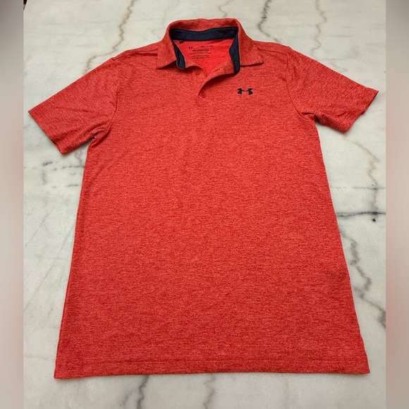 Under Armour Men's Heathered Red Polo Shirt - Picture 1 of 3